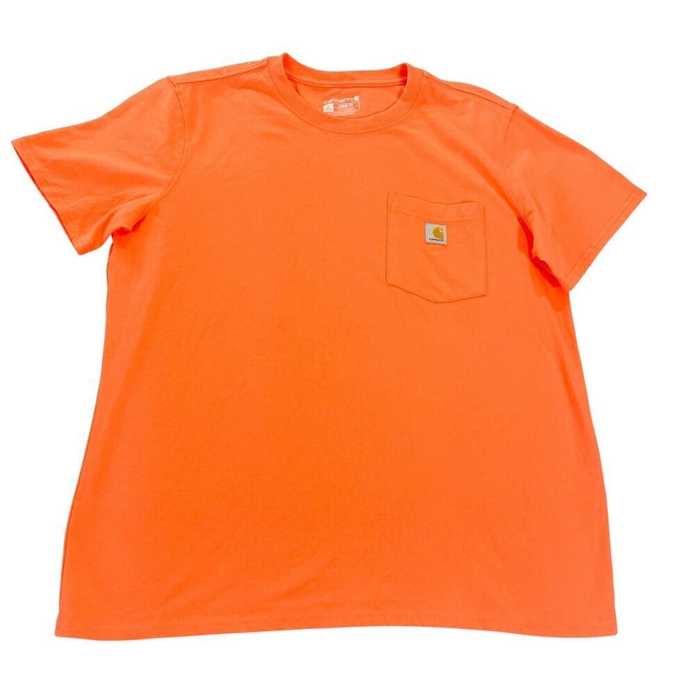 Carhartt‎ Pocket T Shirt Youth L 12-14 Loose Fit Salmon Short Sleeved